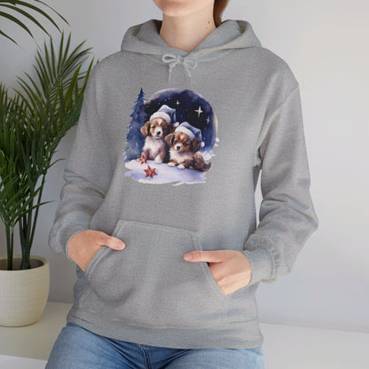 Snowy Christmas Dogs - Hooded Sweatshirt