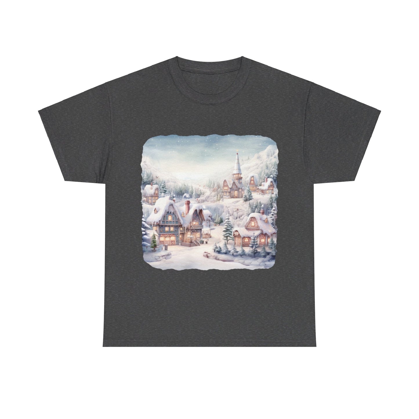 Snowy Christmas Village-T-Shirt