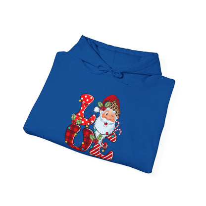 Festive Santa LOVE - Hooded Sweatshirt
