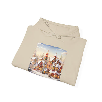 Snowy Christmas Village 12 - Hooded Sweatshirt