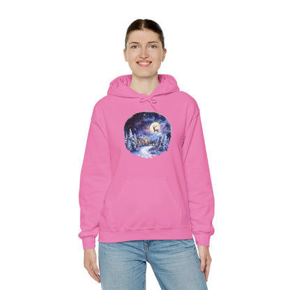 Winter Snowy Night - Hooded Sweatshirt