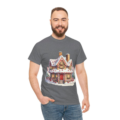 Snowy Christmas Village-15-T-Shirt