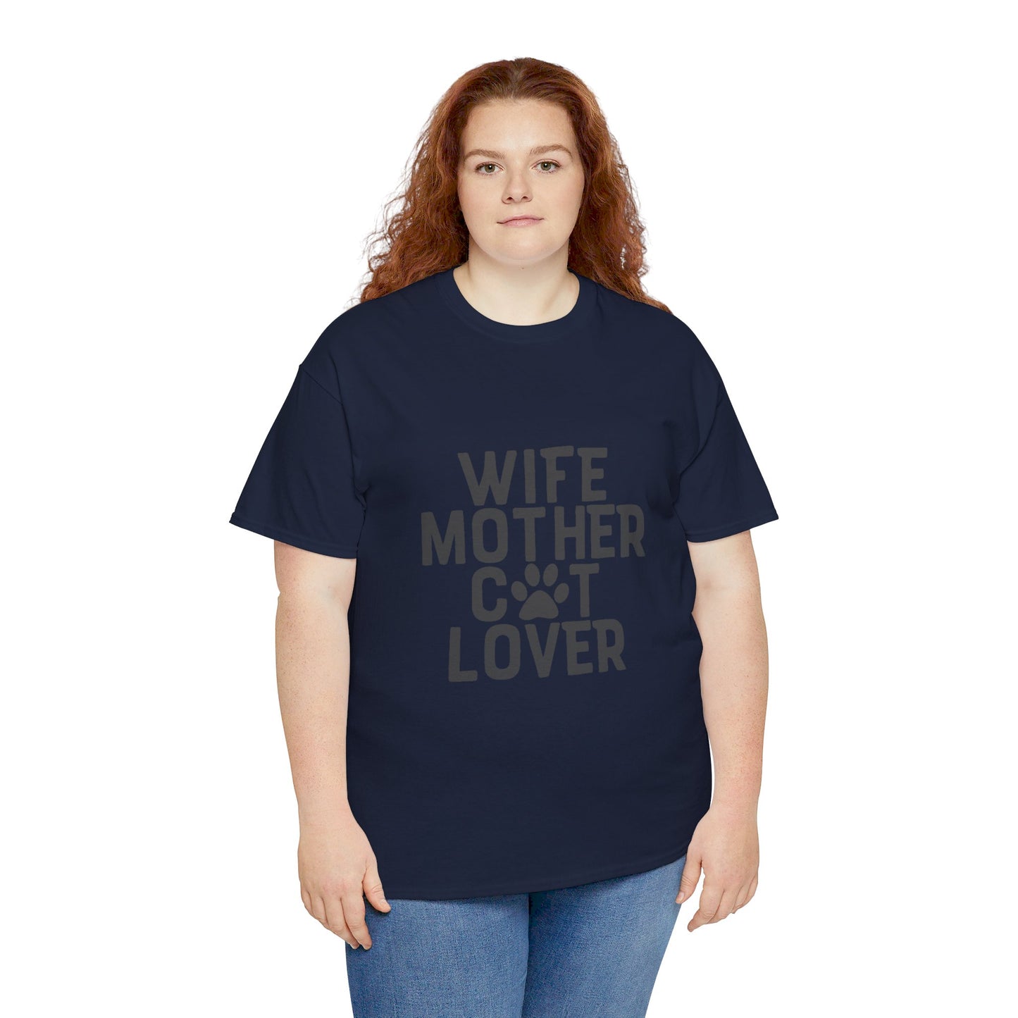 Wife, Mother, Cat lover - T-Shirt