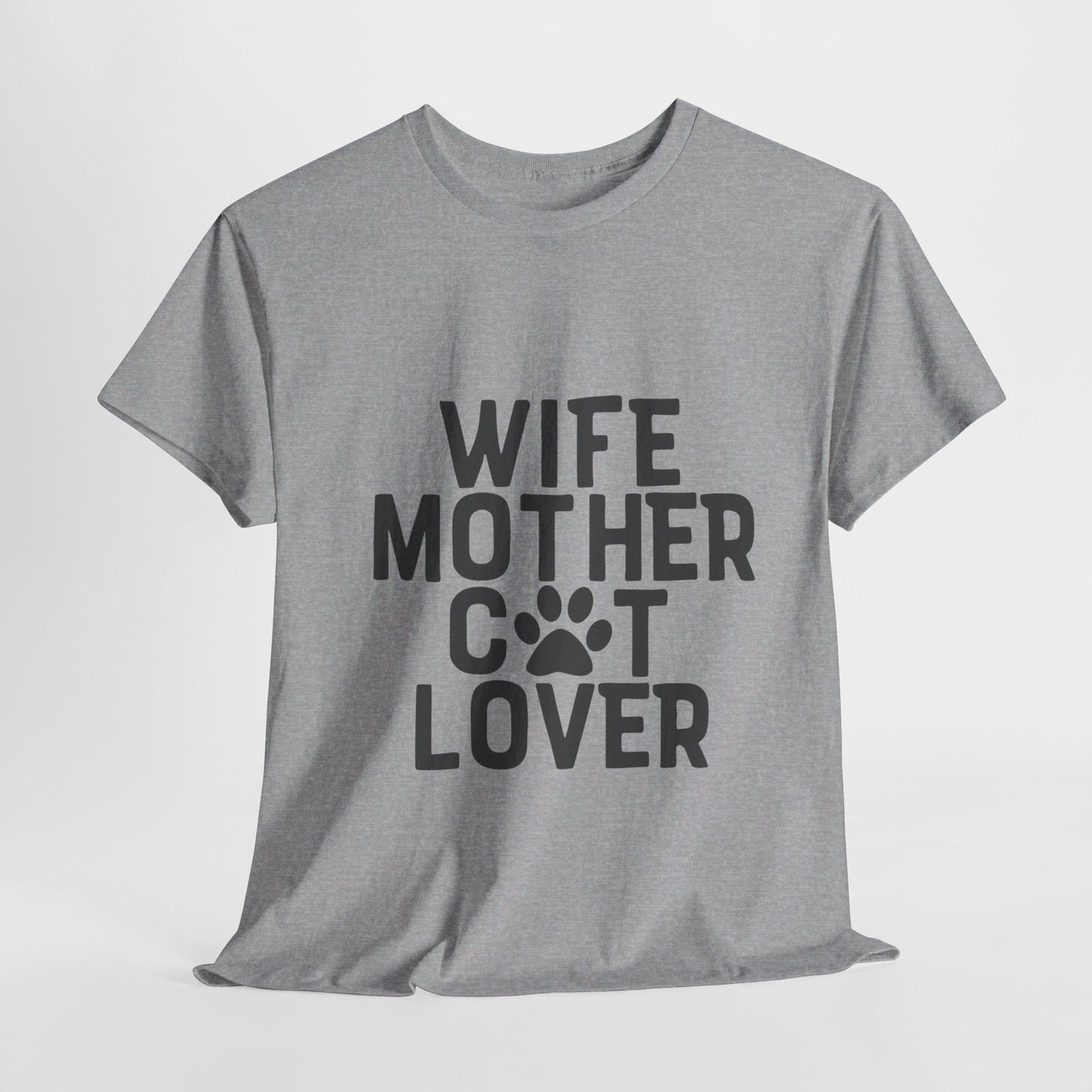 Wife, Mother, Cat lover - T-Shirt