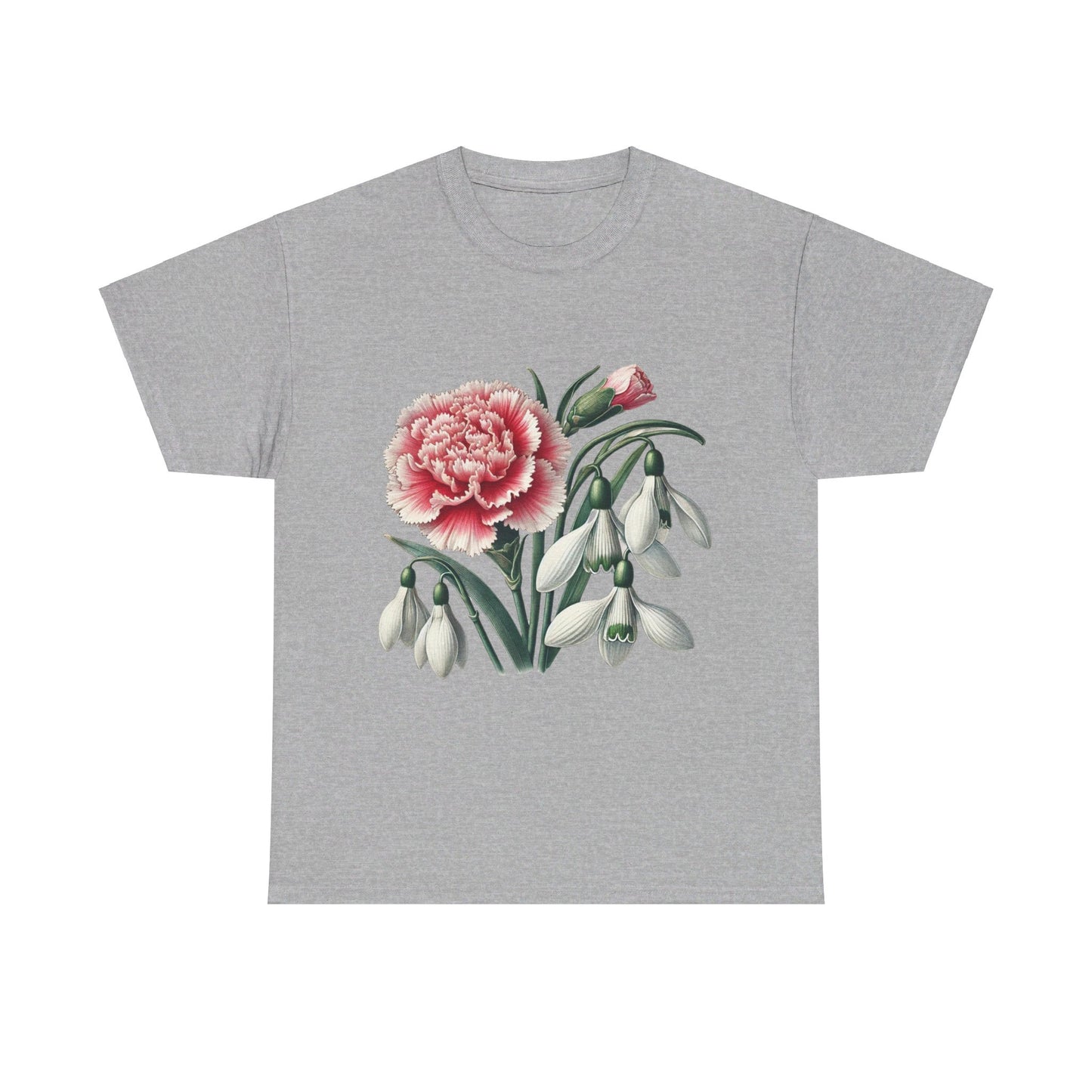 January Flowers - Birth Month - T-Shirt