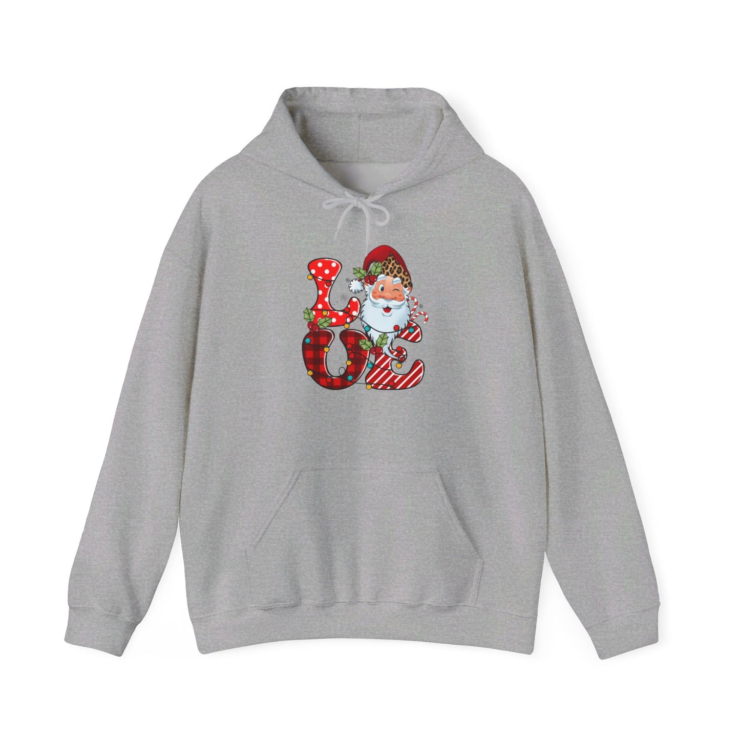 Festive Santa LOVE - Hooded Sweatshirt