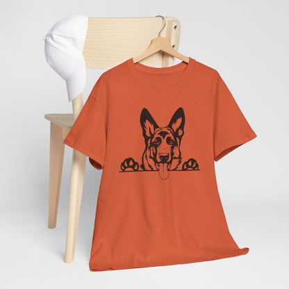 German Shepherd, Peeking with Charm - T-Shirt