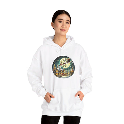 Festive Santa Christmas Village - Hooded Sweatshirt