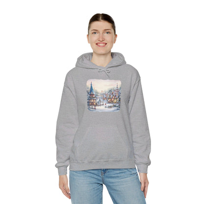 Snowy Christmas Village 2 - Hooded Sweatshirt