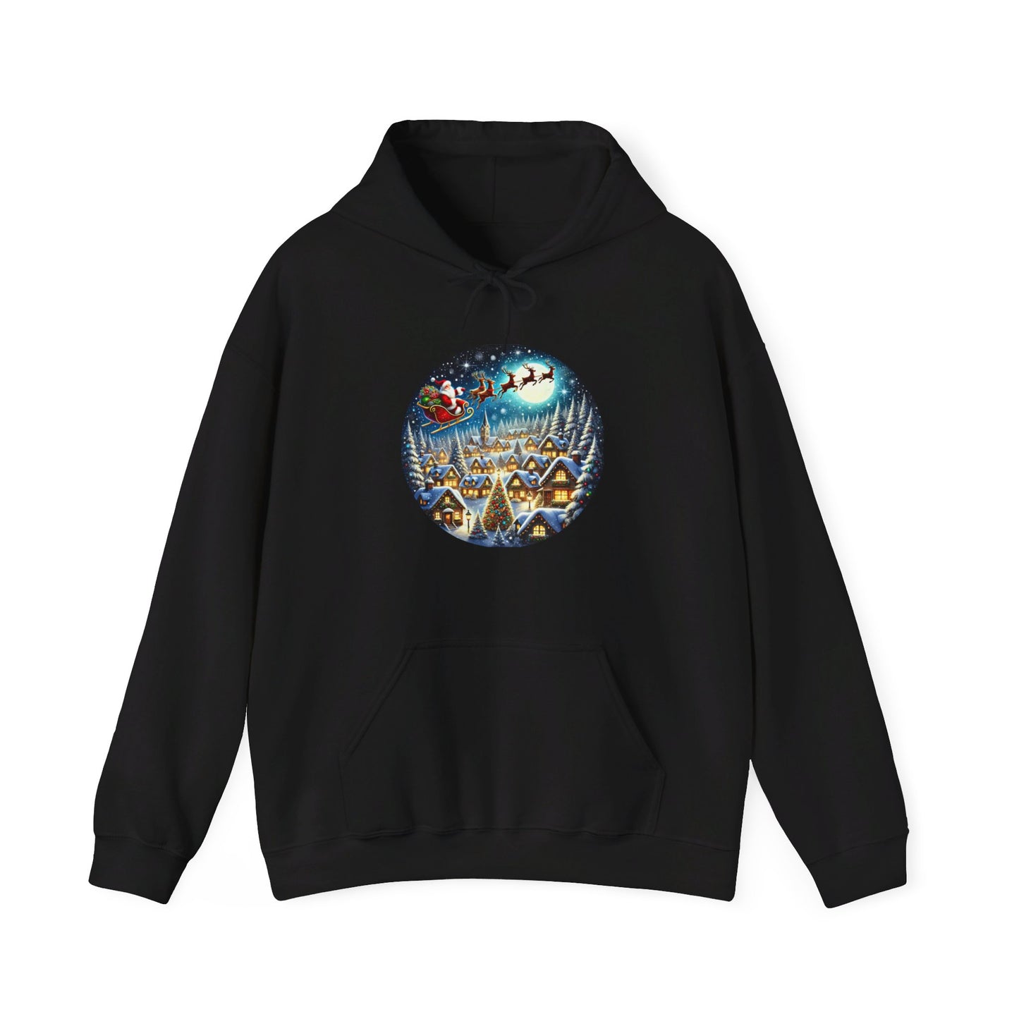 Santa's Snowy Flight - Hooded Sweatshirt