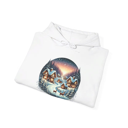 Snow Night Christmas Village - Hooded Sweatshirt