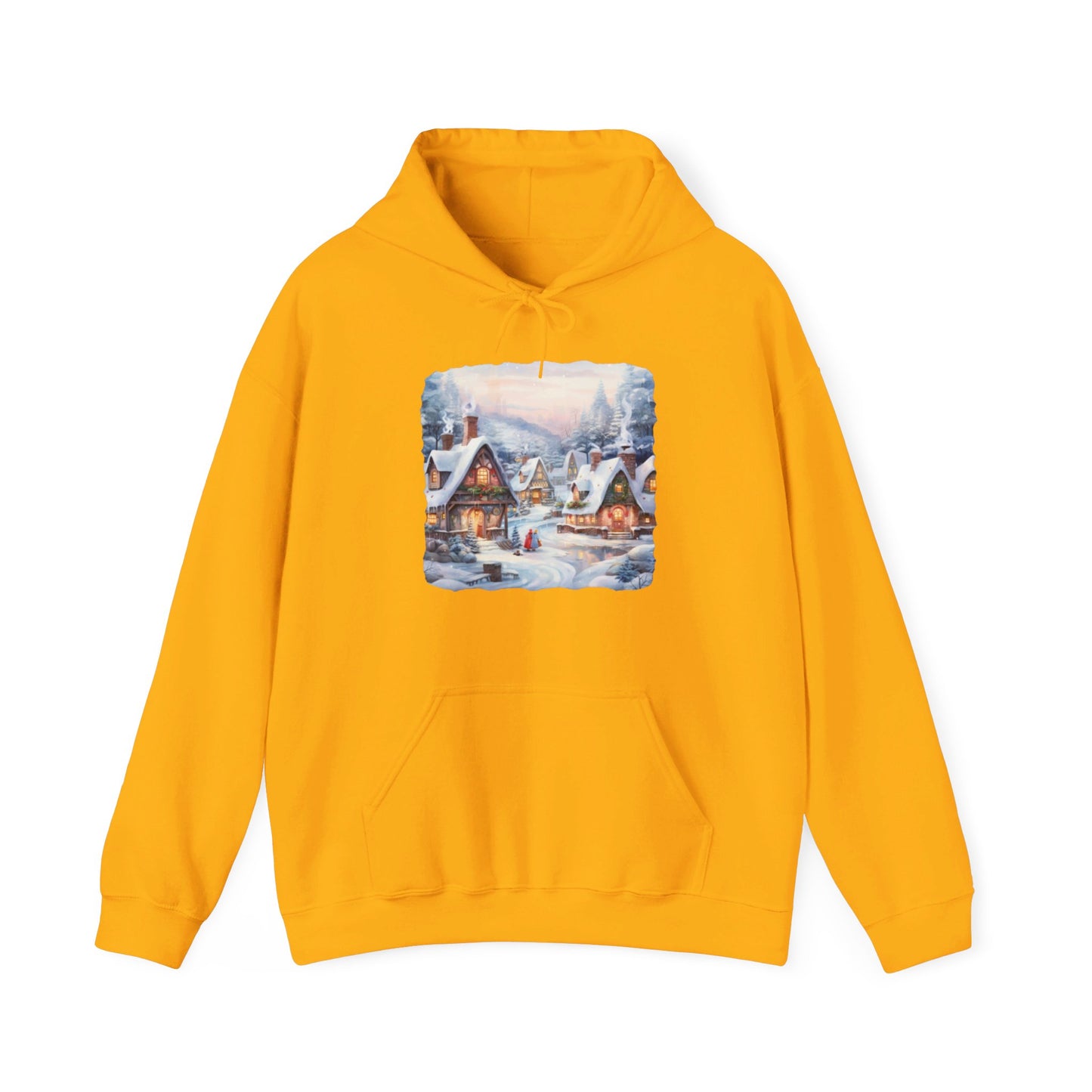 Snowy Christmas Village 6 - Hooded Sweatshirt