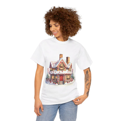 Snowy Christmas Village-15-T-Shirt