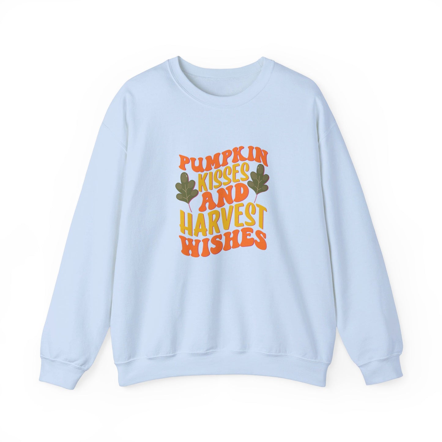 Pumpkin Kisses And Harvest Wishes - Crewneck Sweatshirt