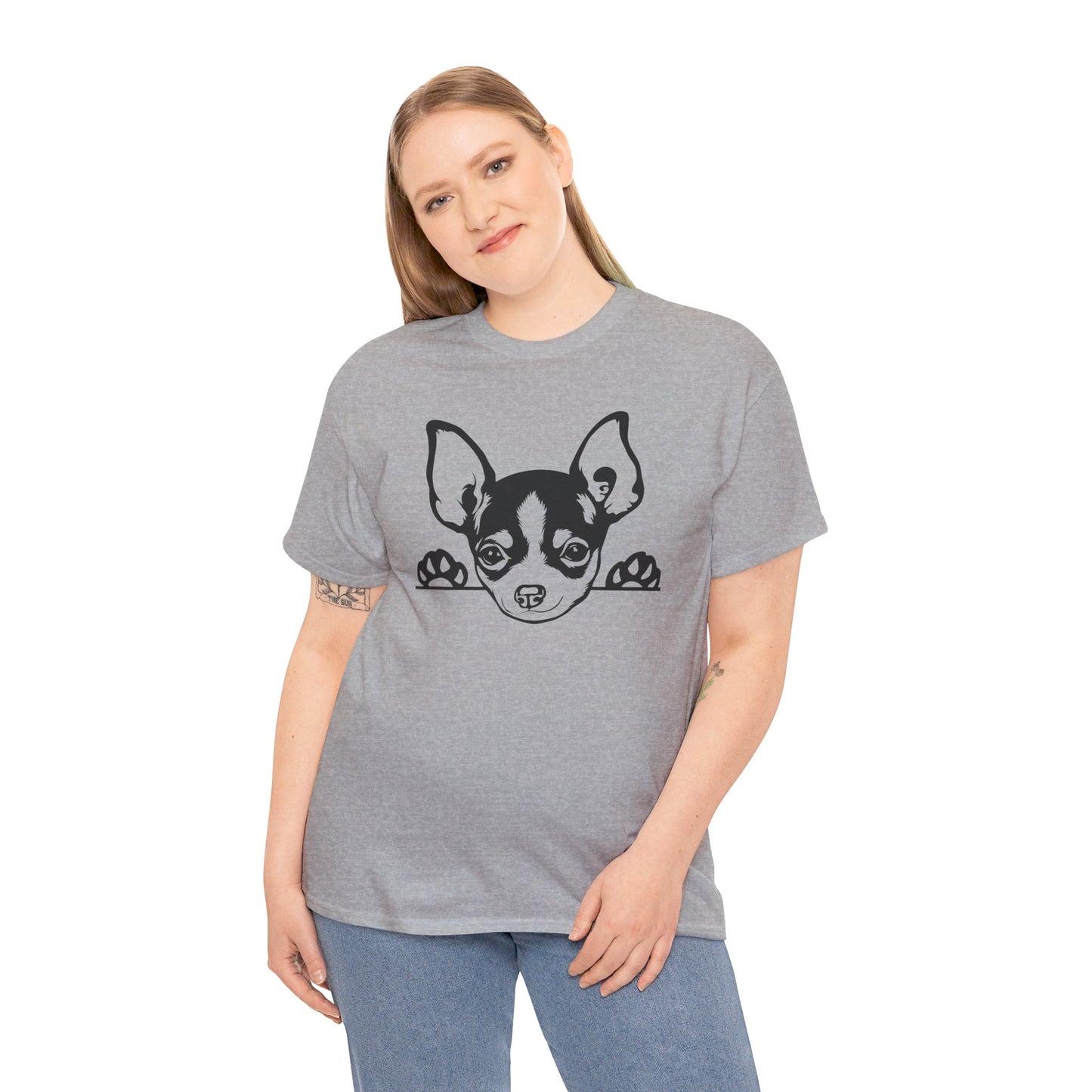 Peeking Chihuahua, Pure Cuteness - T-Shirt