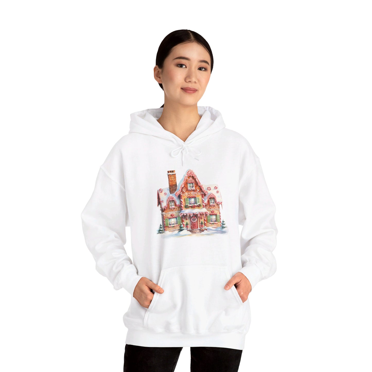 Snowy Christmas Village 14 - Hooded Sweatshirt