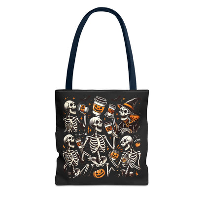 Skeleton drinking coffee - Tote Bag