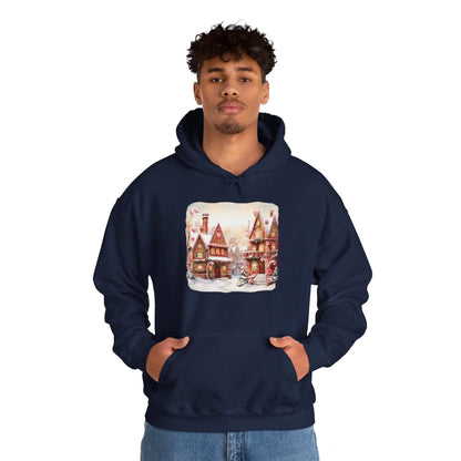 Snowy Christmas Village 11 - Hooded Sweatshirt