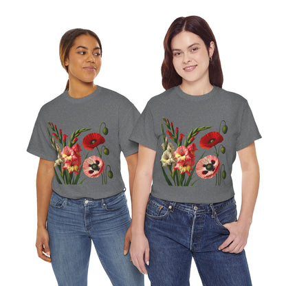 August Flowers - Birth Month - T-Shirt