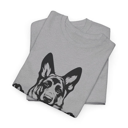 German Shepherd, Peeking with Charm - T-Shirt