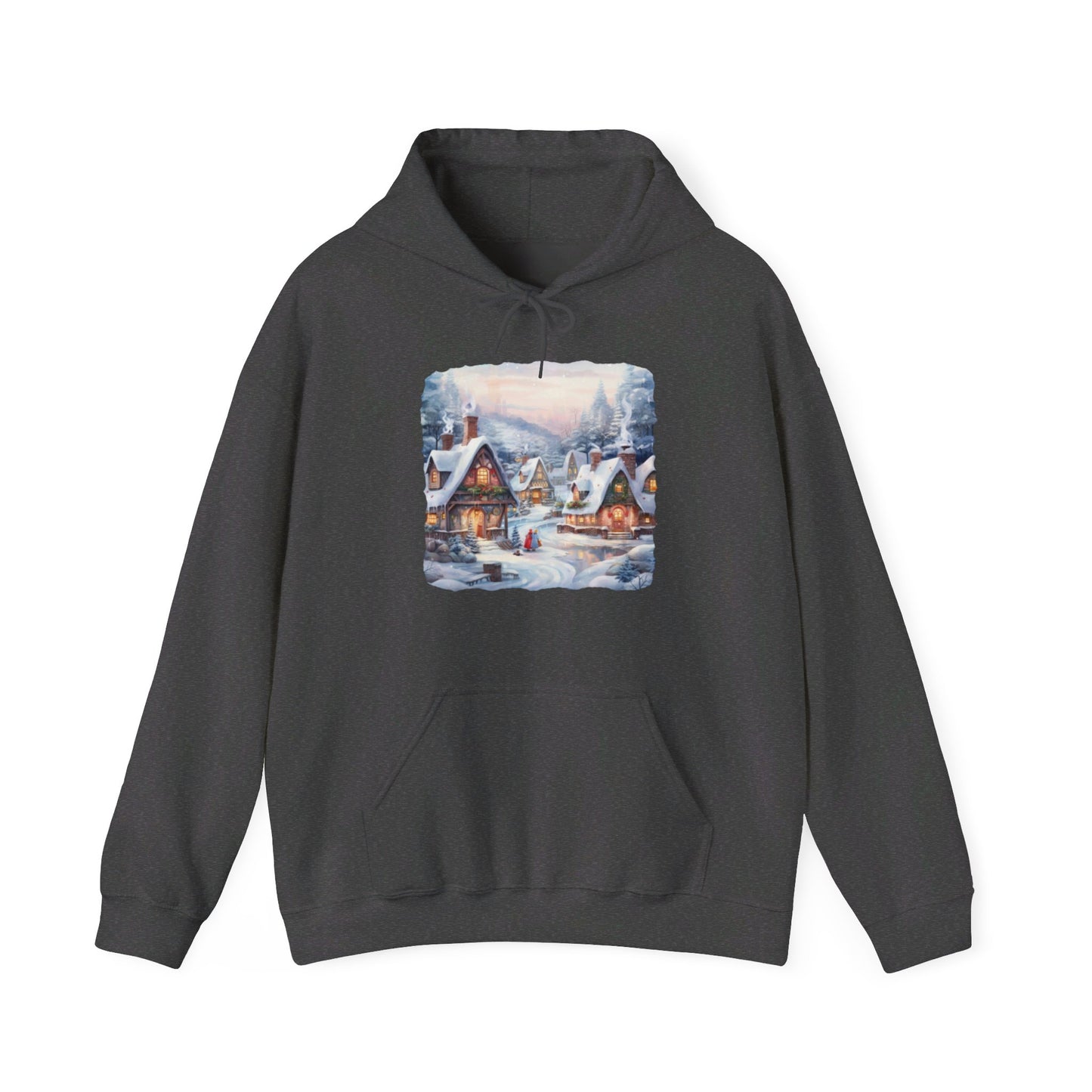 Snowy Christmas Village 6 - Hooded Sweatshirt