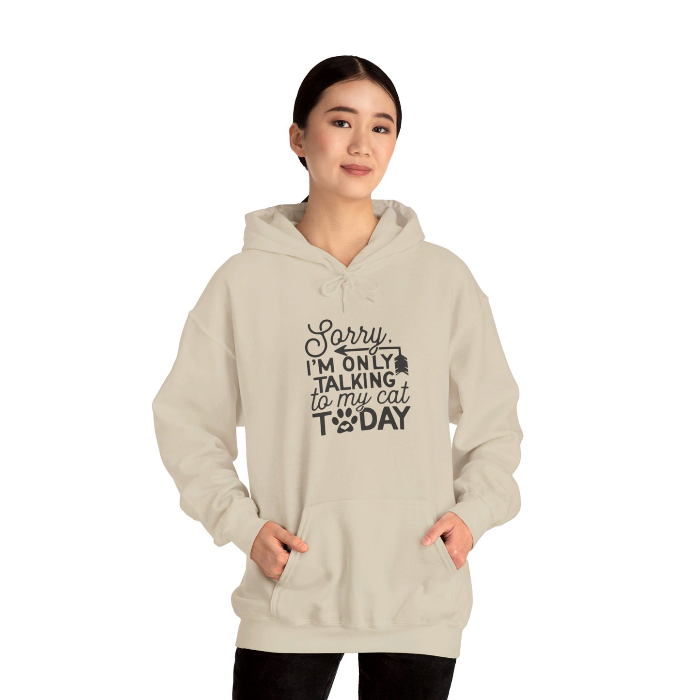 Sorry, I Am Only Talking to My Cat Today - Hooded Sweatshirt