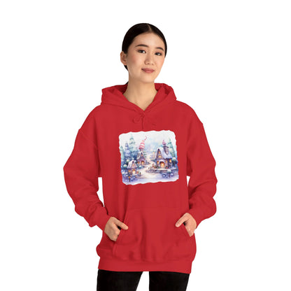 Snowy Christmas Village 4 - Hooded Sweatshirt