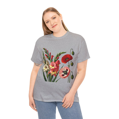 August Flowers - Birth Month - T-Shirt