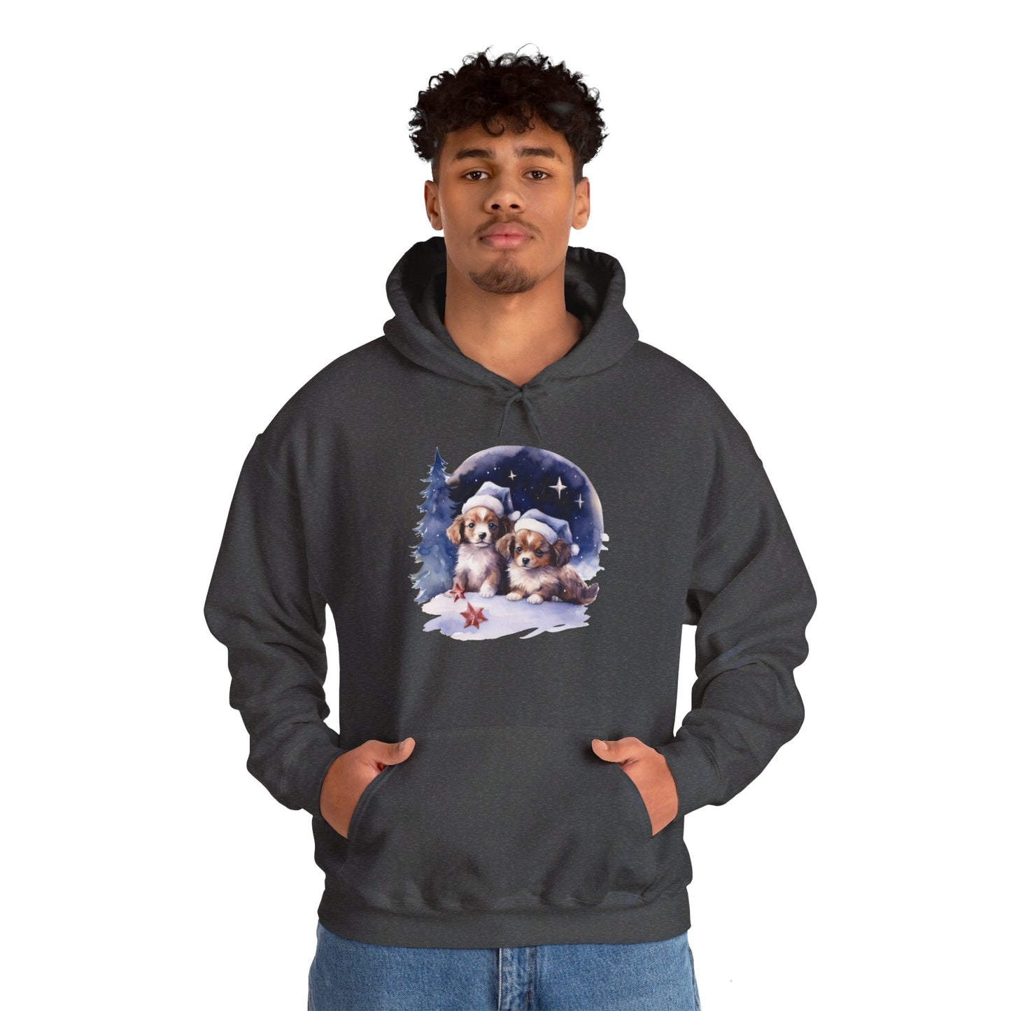 Snowy Christmas Dogs - Hooded Sweatshirt