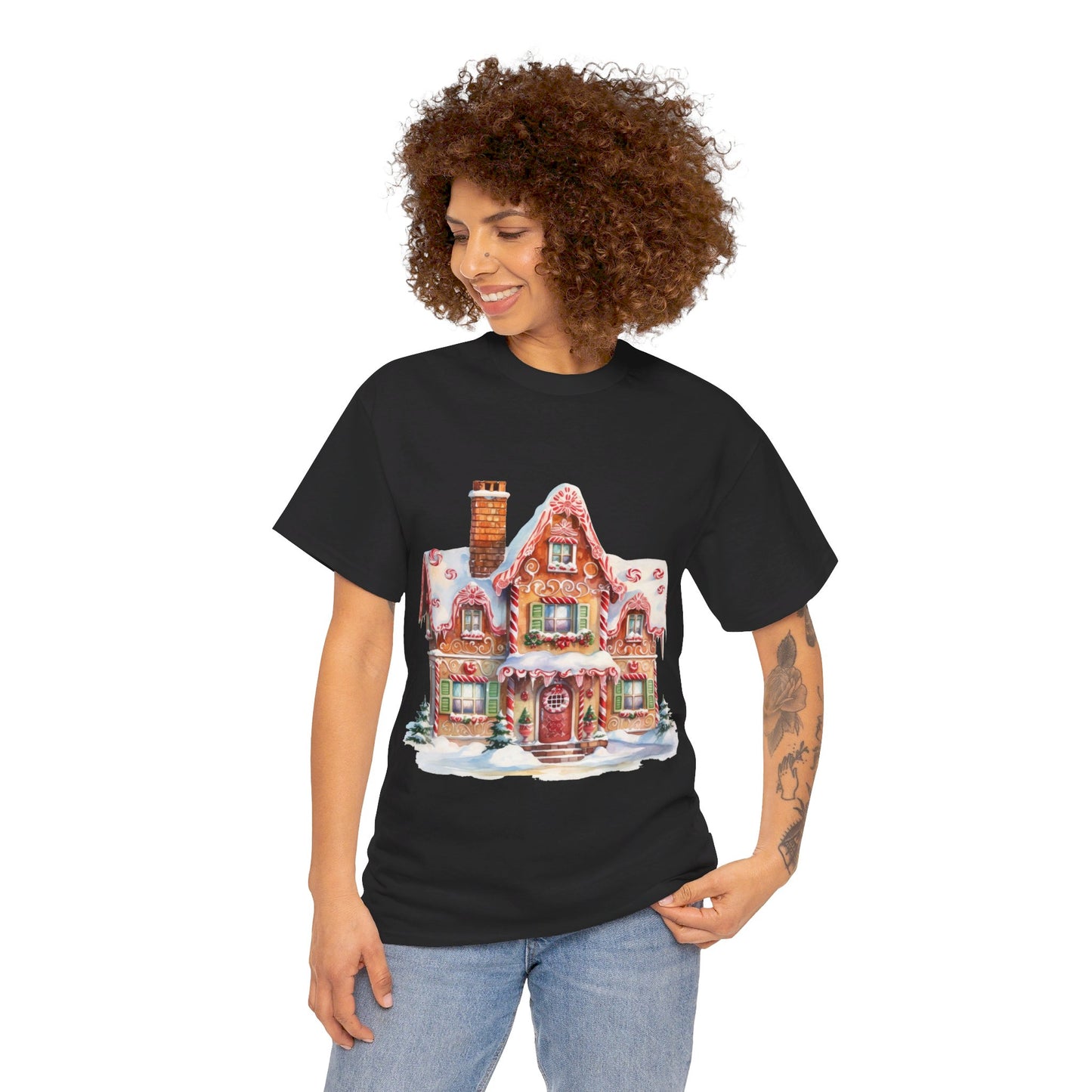 Christmas Snowy Village-14-T-Shirt