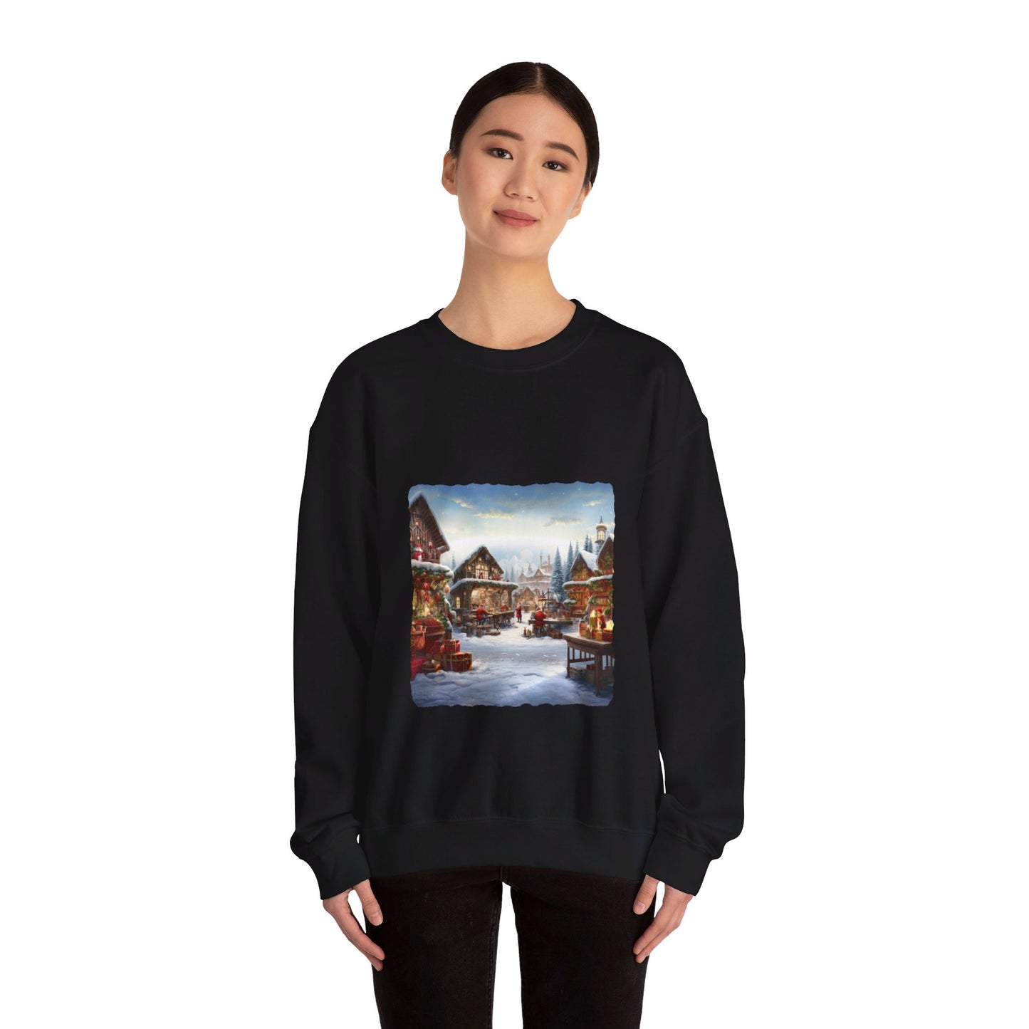 Snowy Christmas Village North Pole - Sweatshirt