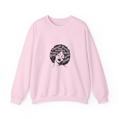 Afro Lady With Words - Crewneck Sweatshirt