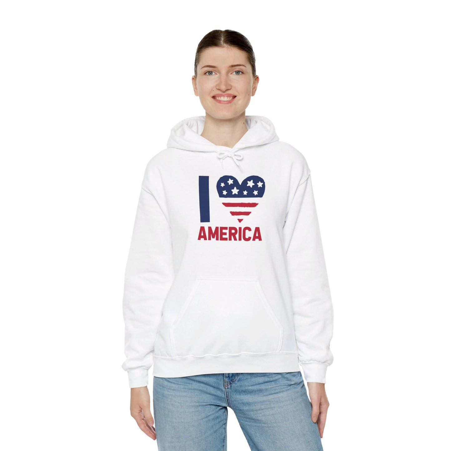 Heartfelt Love for the America - Hooded Sweatshirt