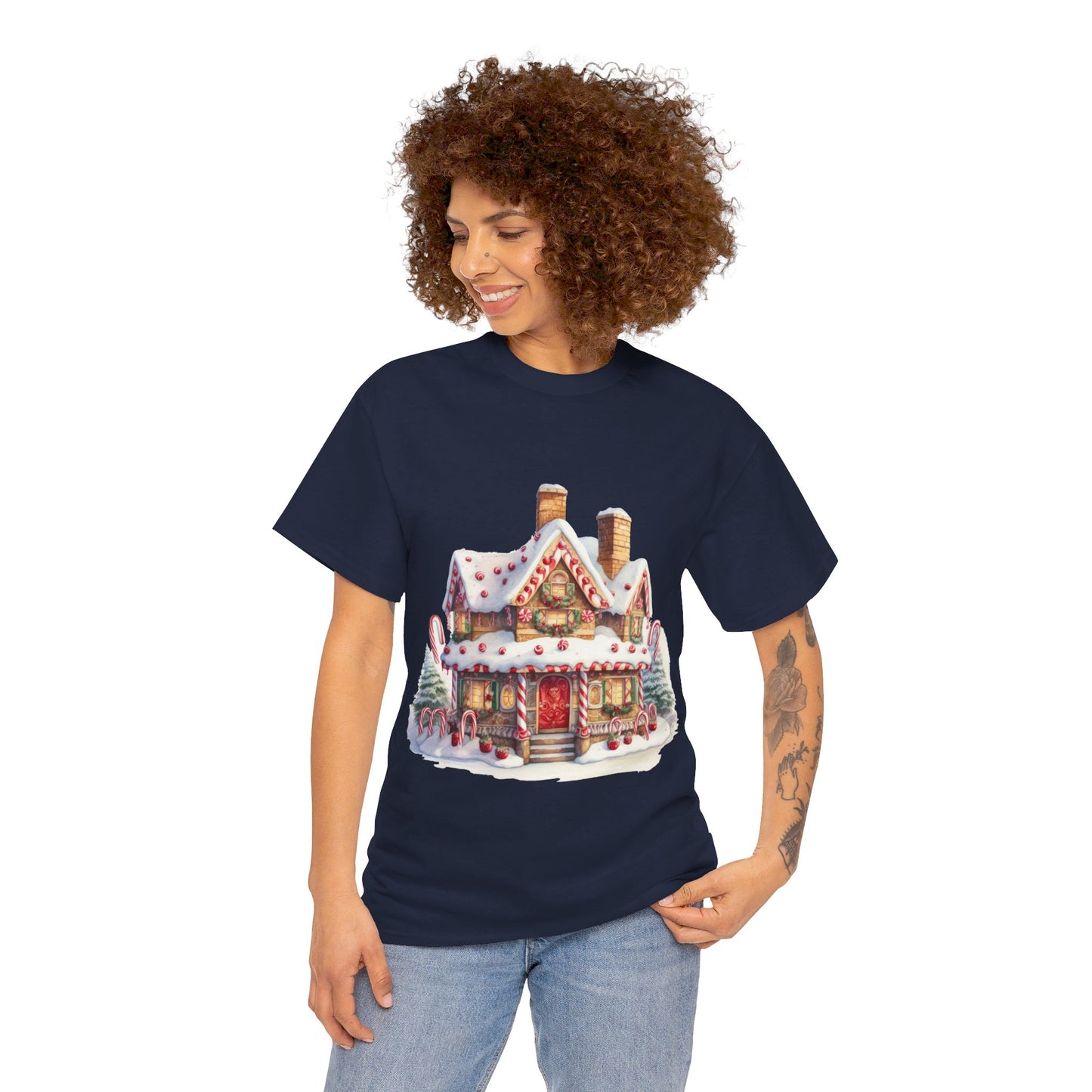 Snowy Christmas Village-15-T-Shirt