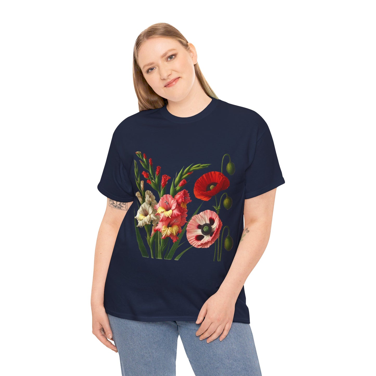 August Flowers - Birth Month - T-Shirt