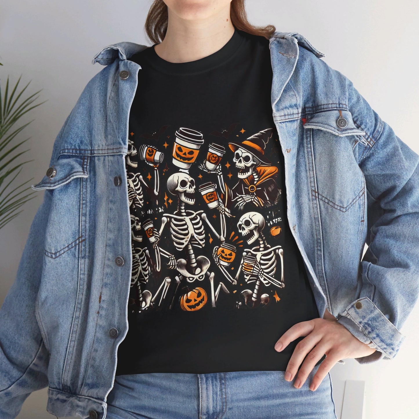 Skeletons drinking coffee - T-Shirt