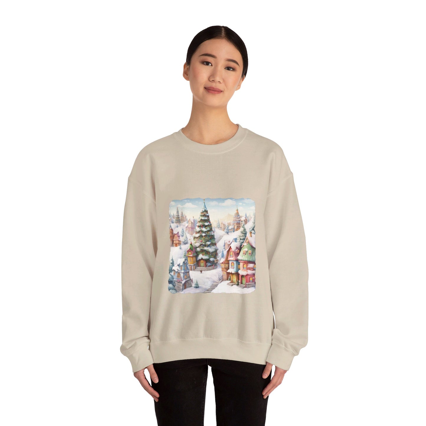 Snowy Christmas Village 16 - Sweatshirt