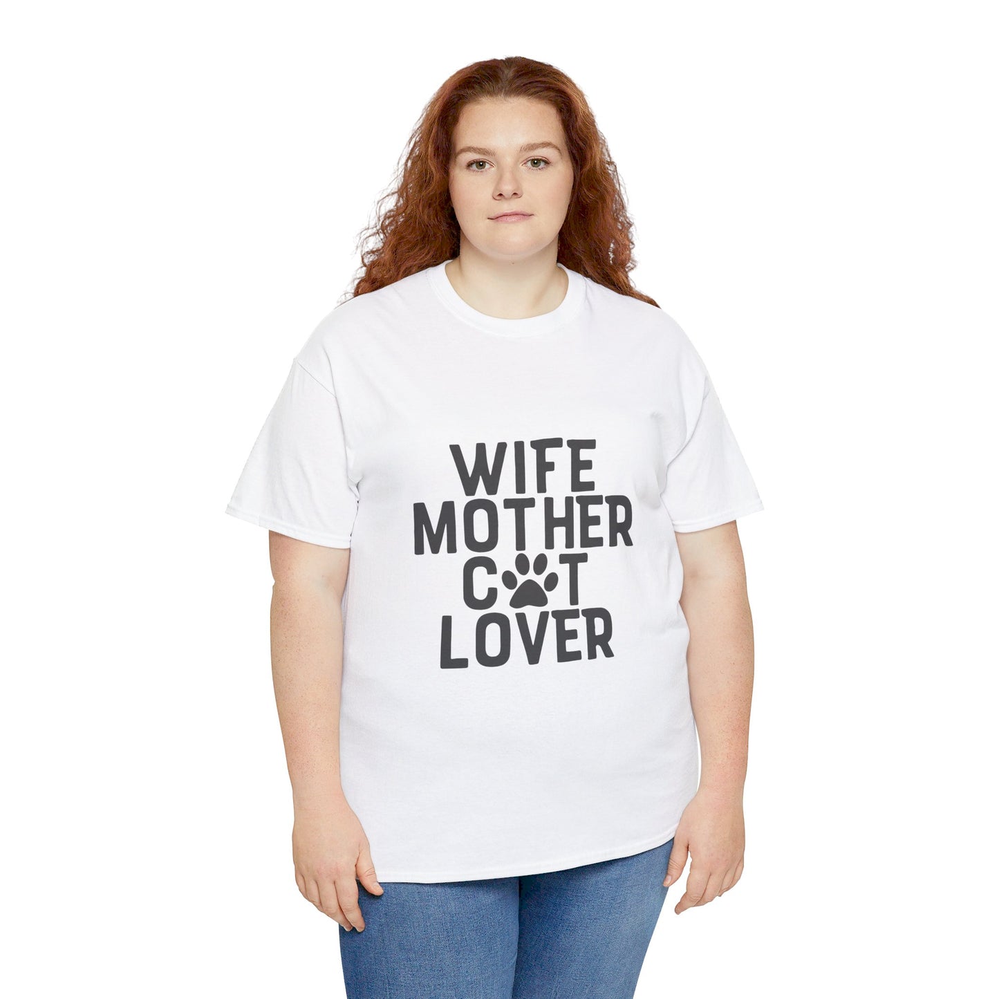 Wife, Mother, Cat lover - T-Shirt