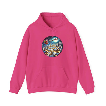 Santa's Snowy Flight - Hooded Sweatshirt