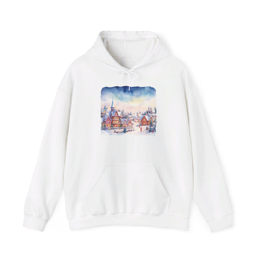 Snowy Christmas Village 7 - Hooded Sweatshirt