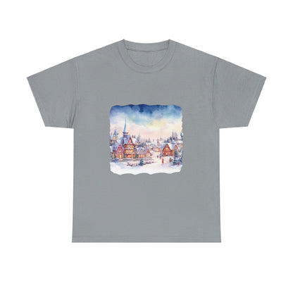 Snowy Christmas Village 7 - T-Shirt