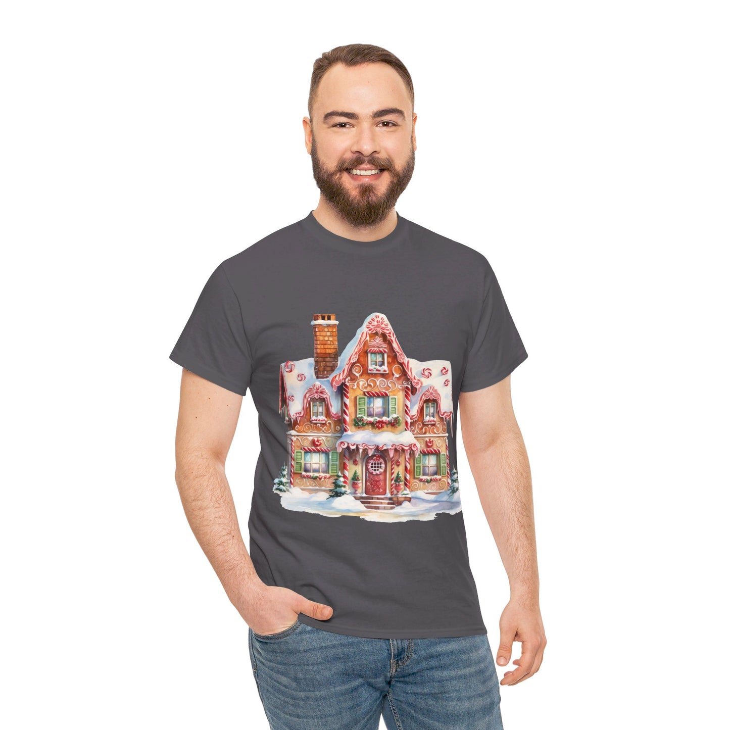 Christmas Snowy Village-14-T-Shirt