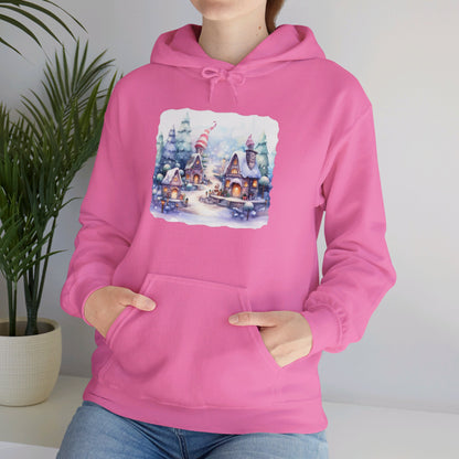 Snowy Christmas Village 4 - Hooded Sweatshirt