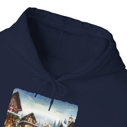 Snowy Christmas Village North Pole - Hooded Sweatshirt