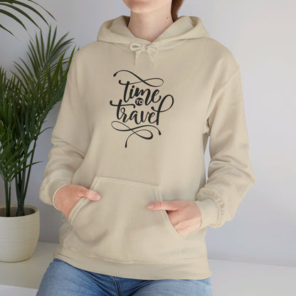 Adventure Awaits, Time to Travel Now - Hooded Sweatshirt