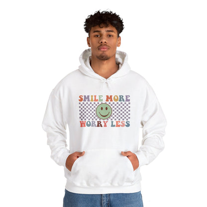 Smile More Worry Less - Hooded Sweatshirt