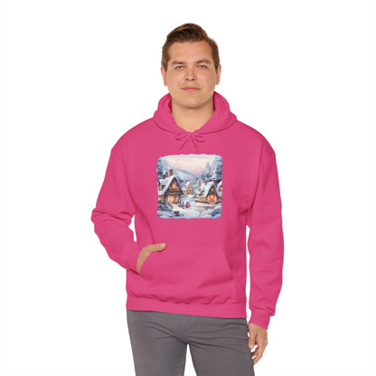 Snowy Christmas Village 6 - Hooded Sweatshirt