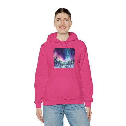 Northern Lights Watercolor - Hooded Sweatshirt