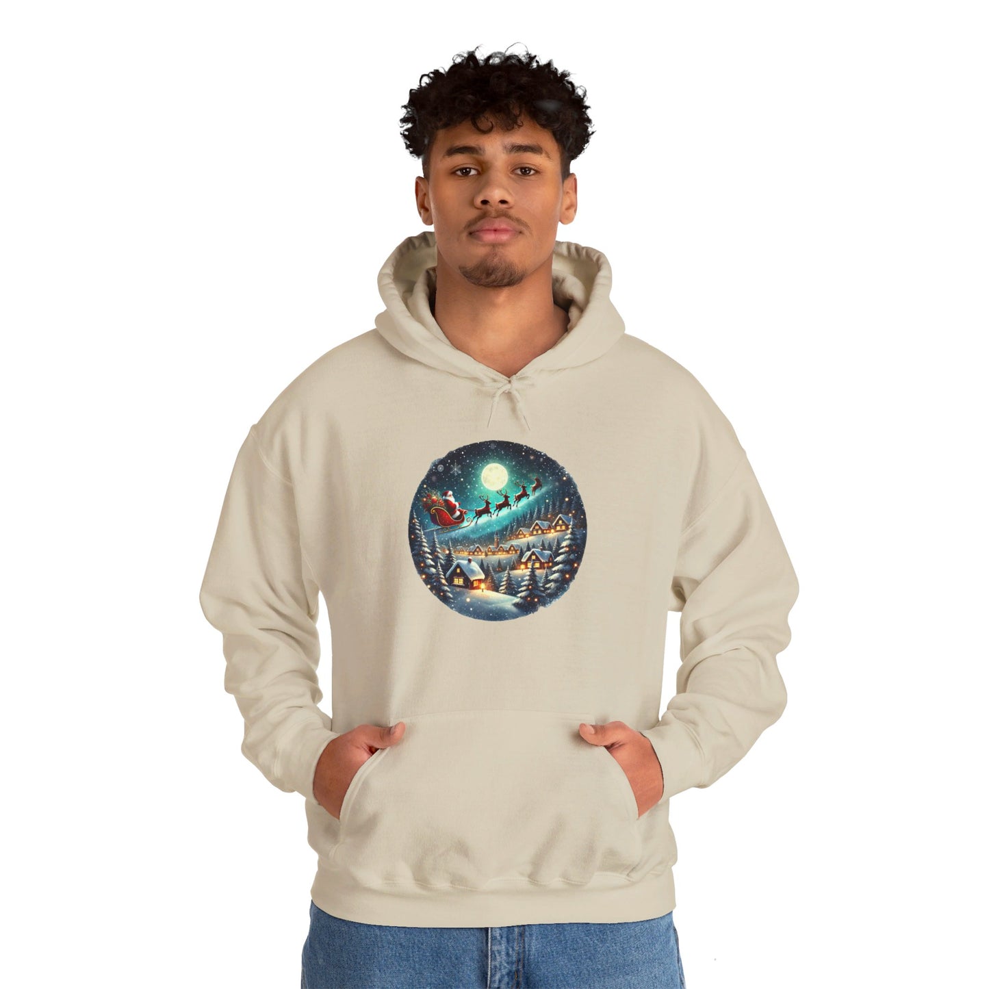 Moonlit Santa Ride - Hooded Sweatshirt