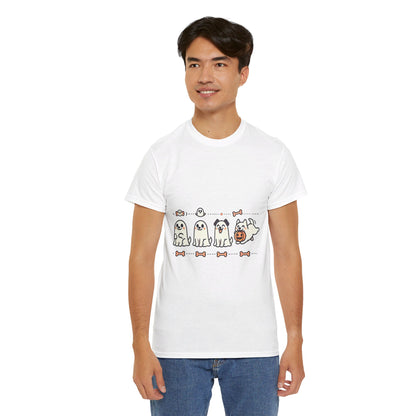 4 Friendly dog ghosts - T-Shirt